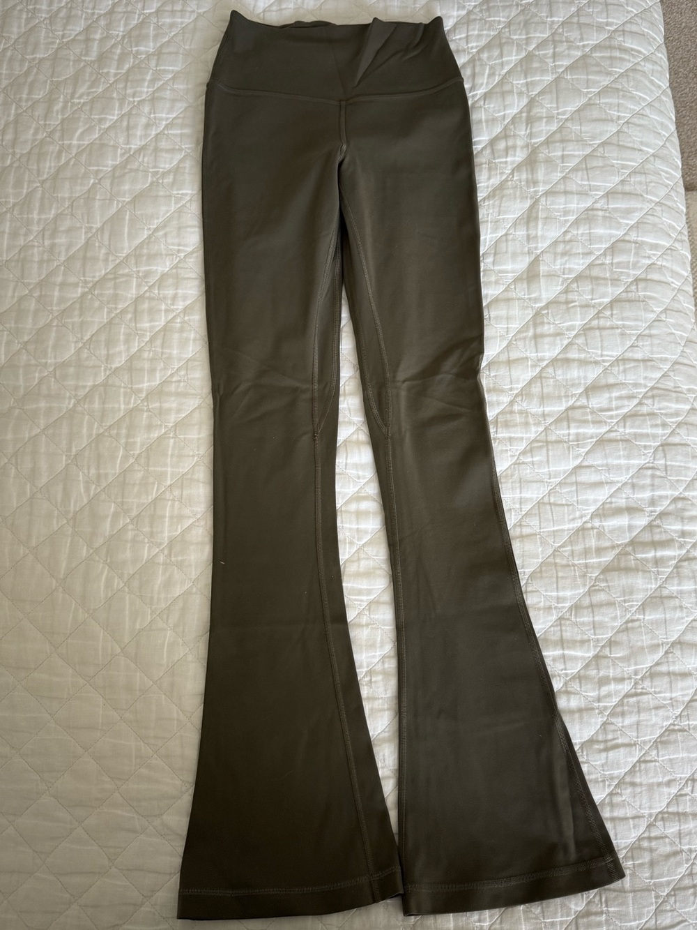 lululemon athletica Olive Brown Flared Leggings